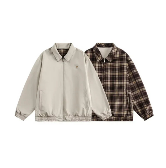 Men's Plaid Reversible Jacket